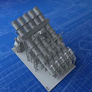 1/72 Royal Navy 21" PR MKII Pentad Torpedo Tubes (Fore)