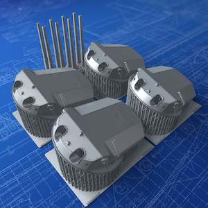 Kriegsmarine German Navy: 1/192 Imperial German Navy 38cm/45 (14.96") SK L/45 x4 (SMS Baden)