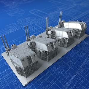 1/200 Regia Marina 152mm/53 (6") Model 1929 x4 (Emanuele Filiberto Duca d'Aosta)