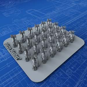 1/500 US Navy 20mm Oerlikon Mount MK 4 0º elevation (Square Shield) x24