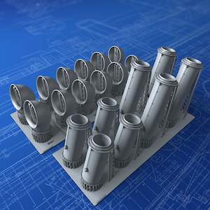 Royal Allied Navies: 1/72 Royal Navy HMS Apollo (1891) Large Vent Set (12 Vents)