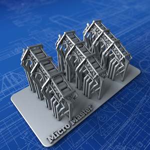 Royal Navy Weapons: 1/350 Royal Navy Depth Charge Rails x3 (Tribal Class, 8 Charge Version)