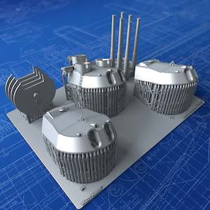 1/350 Royal Navy 15" (38.1cm) MKI*/N Turrets x3 HMS Renown (1942)