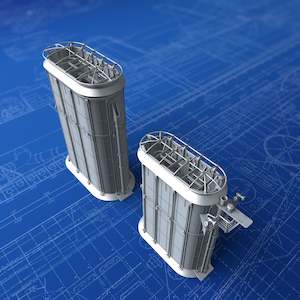 Royal Deck Accessories: 1/192 Royal Navy HMS Dreadnought Funnels