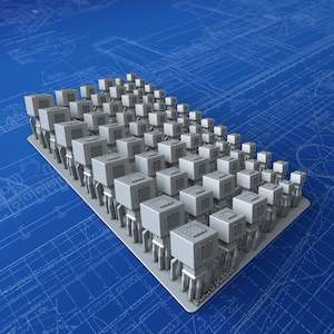 Royal Deck Accessories: 1/128 Royal Navy Small Square Type Mushroom Vents x66