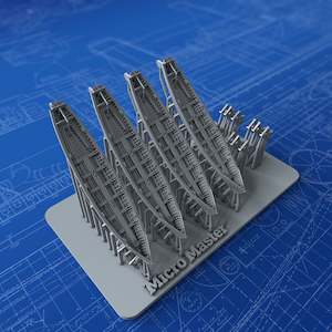 1/700 Royal Navy 18ft Gigs x4