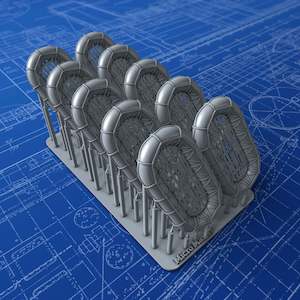 1/128 Royal Navy 10ft x 5ft (Type No. 20) Carley Floats x10