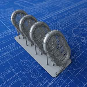 1/128 Royal Navy 12ft x 7ft (Type No. 16) Carley Floats x4