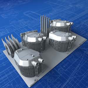 1/350 Royal Navy 15" (38.1cm) MKI Turrets x4 QE & 'R' Class (1919 Onwa&hellip;