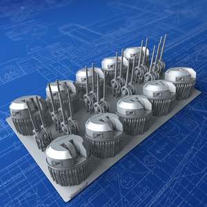 Royal Allied Navies: 1/200 Royal Navy 4.5"/45 (11.4cm) MKII BD x10