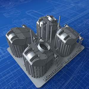 Royal Allied Navies: 1/600 Royal Navy 8" MKVIII MKI Turrets x4 (HMS Sussex 1942)