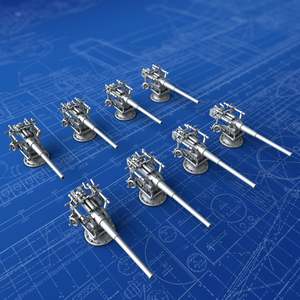 1/400 Imperial German Navy 8.8cm/45 (3.46") SK L/45 x8