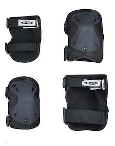 All Helmets Safety Gear: Micro Kids Knee Elbow Pads Black