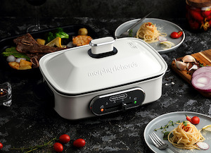 Small Kitchen Appliances: 【sale】Morphy Richards Multifunction Cooking Pot with Hot Pot - White -  2.5L