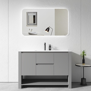 Laundry: 1200mm Grey Plywood Floor Standing Vanity Unit