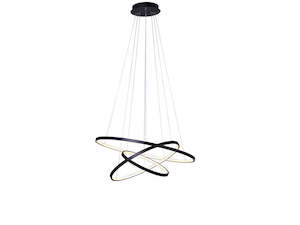 Halo Black 50cm Modern LED Pendant Light