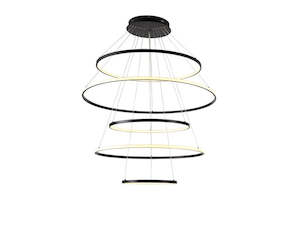 Halo Black 5 Rings Stylish LED Pendant Light, Mutiple Shape