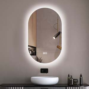 Led Mirror: Oval Backlit LED Mirror | Demister |600*1000MM | 3 Light Selection | Dimmable Control