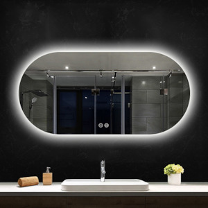 Led Mirror: Frameless LED Oval Mirror | 1400*650MM | Demister | 3 Colour Choices