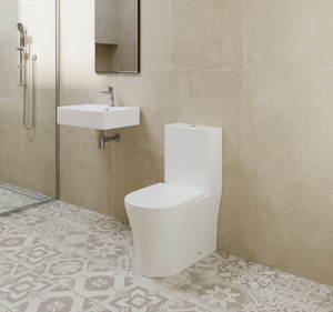 Toilet Suites: ELEMENTI CURA CC BTW TOILET SUITE GLOSS WHITE