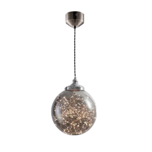 Firework Smoky Grey LED Pendant Light 45cm