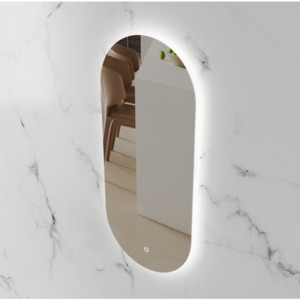 Oval Backlit LED Mirror | Demister | 400*900MM | 3 Light Selection | Dimmable Control