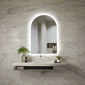 Arch LED Backlit Wall Mirror | 500x900MM | Demister | 3 Colour Choices