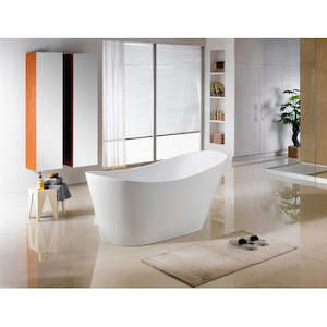 Bathtub: Sylvie Acrylic Freestanding Bathtub | 1700mm | Gloss White