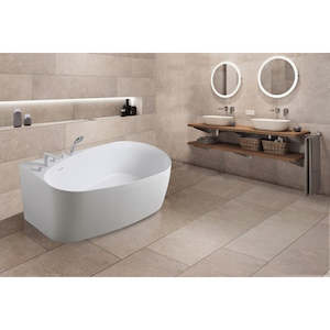 Cascade Acrylic Freestanding Bathtub | 1700mm | Gloss White