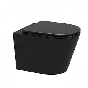 Elementi GARDA WALL HUNG TOILET PAN - MATT BLACK THIN SEAT