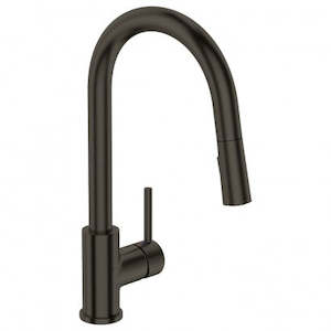 ELEMENTI UNO GOOSE NECK KITCHEN MIXER C/W POS PULL-OUT - GUN METAL