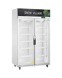 Refrigerator: Double Glass Door Upright Display Fridge LC-1000FS