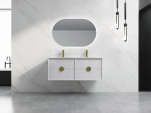 ELVA WALL HUNG Plywood VANITY 1200MM DOUBLE BASIN