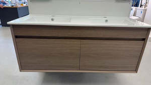 Hamilton | 1500MM | Double basin | Dark Oak | Floorstanding Plywood Vanity