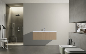 FLUTED OAK WALL HUNG Plywood VANITY 1200MM SINGLE BASIN