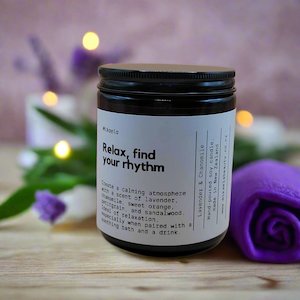 Scented Candles: Candle - Relax, Find Your Rhythm - Lavender & Chamomile 200ml