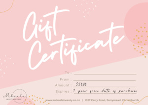 Egift Certificiate: Mikaela Beauty Gift Vouchers