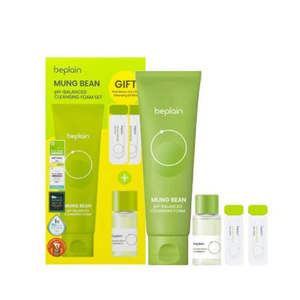 Facial Cleansers: Beplain Mung Bean pH-Balanced Cleansing Foam 80ml (Gift Pore Serum 1ml + Cleansing Oil 10 ml)
