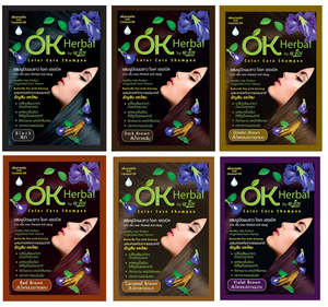 OK Herbal Hair Dye Shampoo - Golden Brown  30 ml