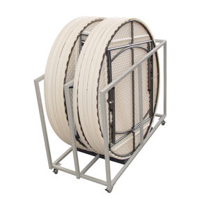 Products: Round Folding Table Trolley Mobile Folding Table Storage