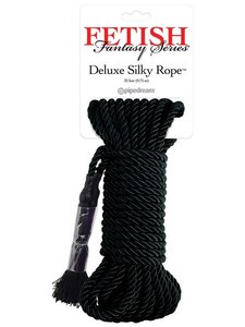 Fetish Fantasy Series Deluxe Silk Rope - Black - Mild 2 Wild