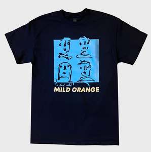 'A Band Called Mild Orange' T-Shirt (Black / Light Blue / Pastel Yellow)