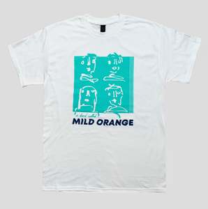 'A Band Called Mild Orange' T-Shirt (White / Seafoam / Navy)
