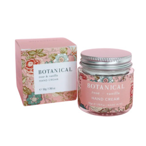 Bodycare Beauty: Botanical - Rose + Vanilla Hand Cream - 50gm