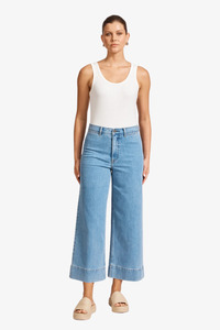 Pants Jumpsuits: Eb & Ive - Del Re Denim Pants - Denim