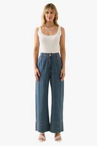 Pants Jumpsuits: Isle of Mine - Sofie Denim Pant - Drift
