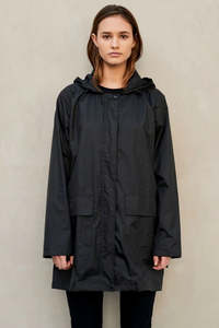 PAQME - Womens 3/4 Raincoat - Black
