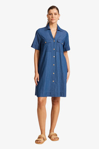 Eb Ive: Eb & Ive - Melenia Shirt Dress - Indigo