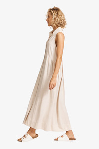 Eb Ive: Eb & Ive - Alesia Sleeveless Shirt Dress - Tusk