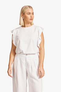 Eb & Ive - Francia Frill Tank - White